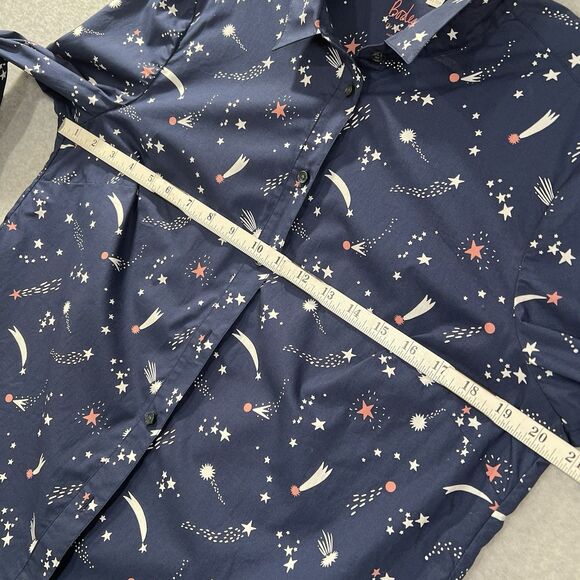 Boden Womens Classic Shirt Size 12r Shooting Star Button-Down Long Sleeve Navy - Picture 10 of 15